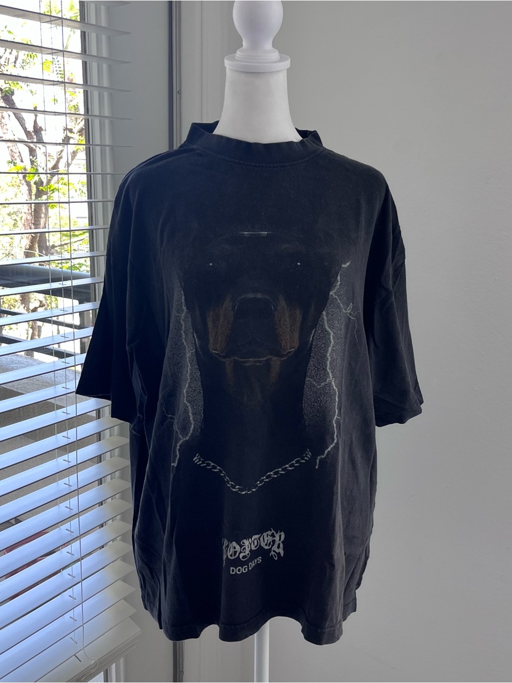 Loiter Black Graphic Doberman Short Sleeve Tee